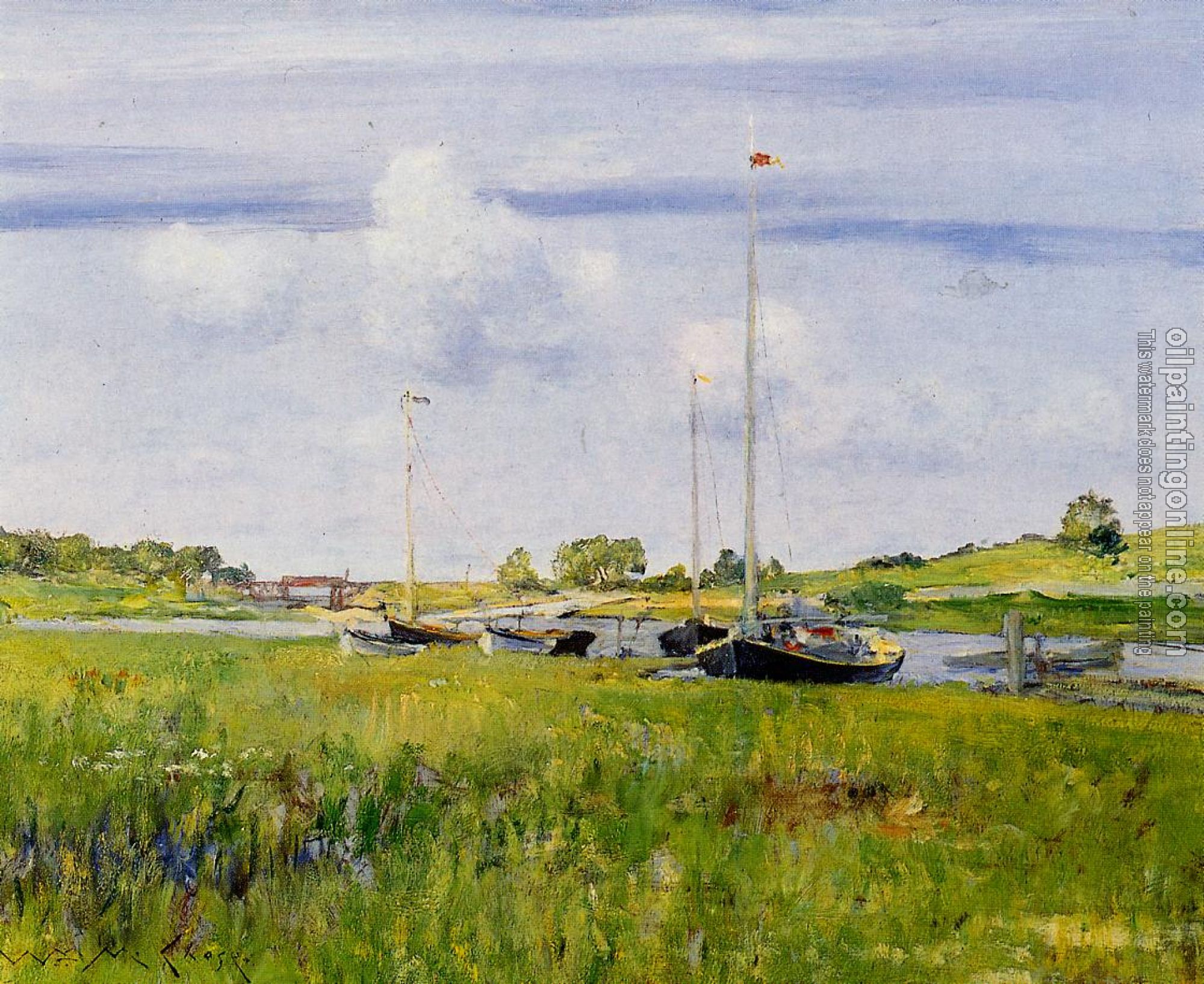 Chase, William Merritt - At the Boat Landing